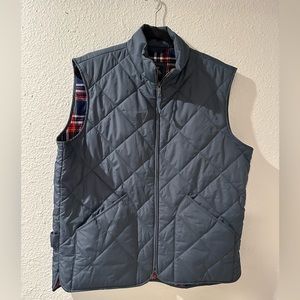 J Crew authentic outerwear vest. Quilted plaid interior with pockets